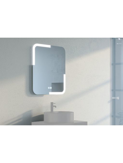 Miroir rectangulaire vertical à LED intégré PRISMA_600