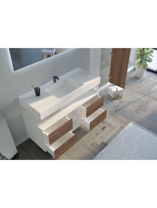 Détail vasque Meuble de salle de bain VISENZA 1200 SV-B