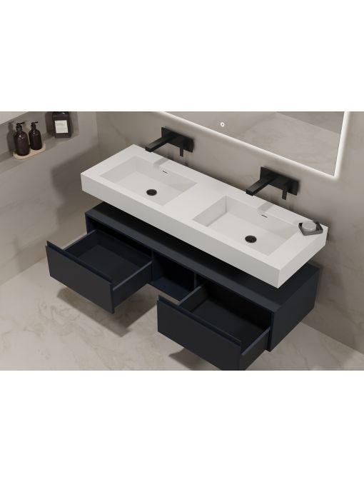 Rangements Meuble de salle de bain ROMANZA_1400 Noir