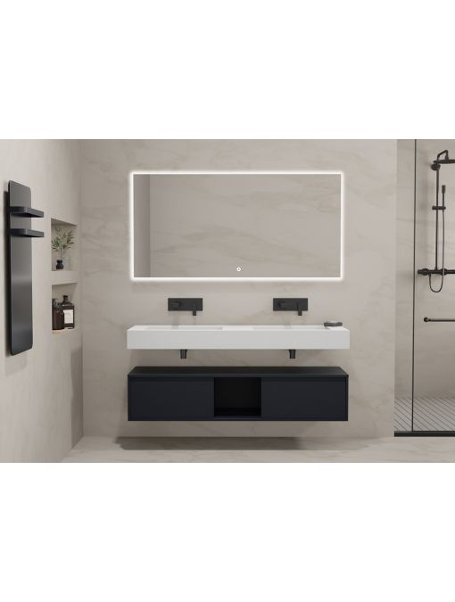 Meuble élégant de salle de bain ROMANZA_1400 Noir