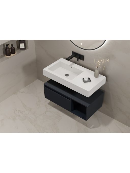 Meuble simple vasque ROMANZA_900 Noir