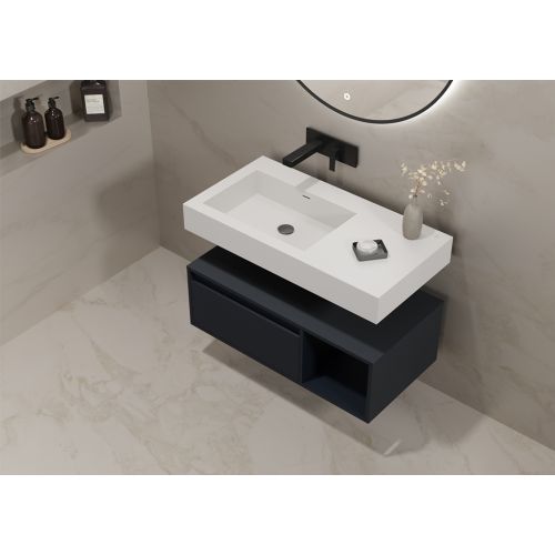 Meuble de salle de bain ROMANZA_900 Noir
