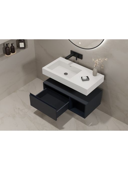 Rangements Meuble de salle de bain ROMANZA_900 Noir
