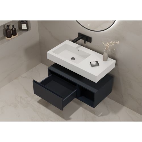 Meuble de salle de bain ROMANZA_900 Noir