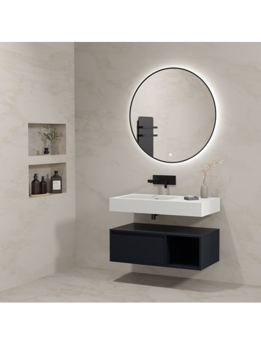 Meuble de salle de bain ROMANZA_900 Noir