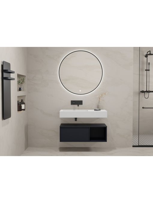 Meuble de salle de bain ROMANZA_900 Noir