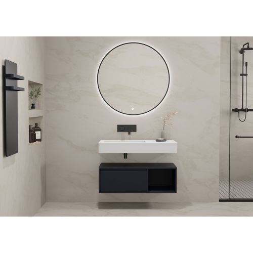 Meuble de salle de bain ROMANZA_900 Noir