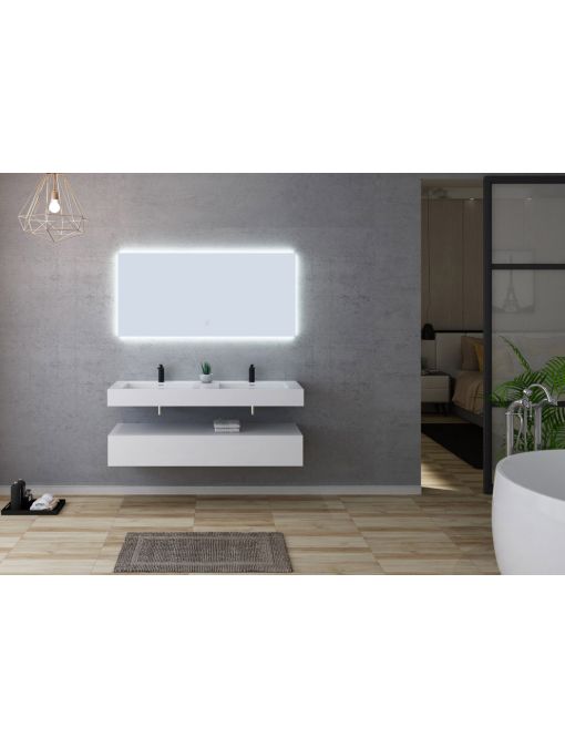Meuble double vasque AVELLINO 1400 Blanc