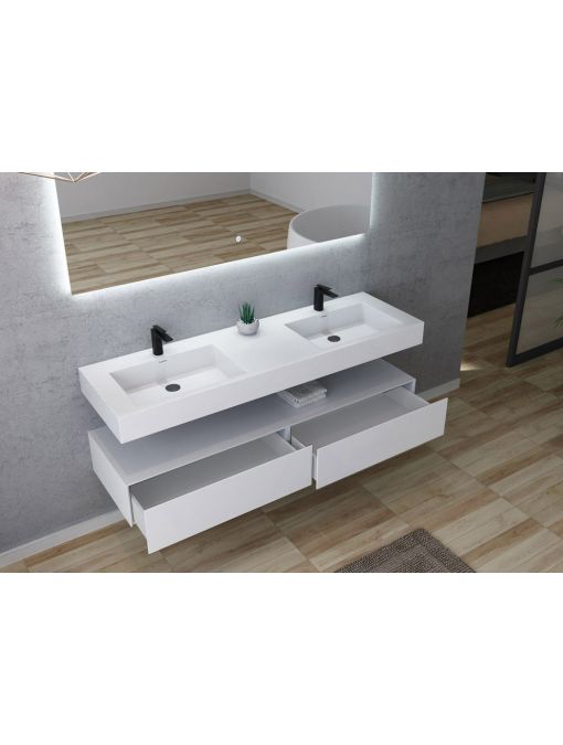 Tiroirs Meuble de salle de bain AVELLINO-1600 Blanc