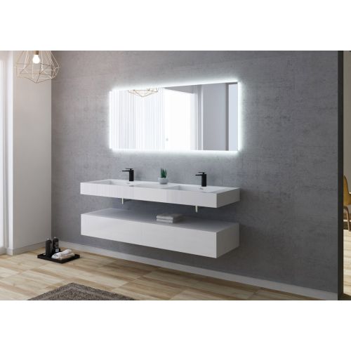 Meuble Design de salle de bain AVELLINO-1600 Blanc