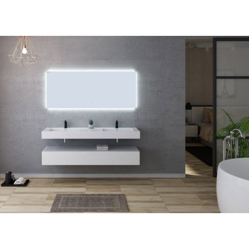 Meuble Design de salle de bain AVELLINO-1600 Blanc