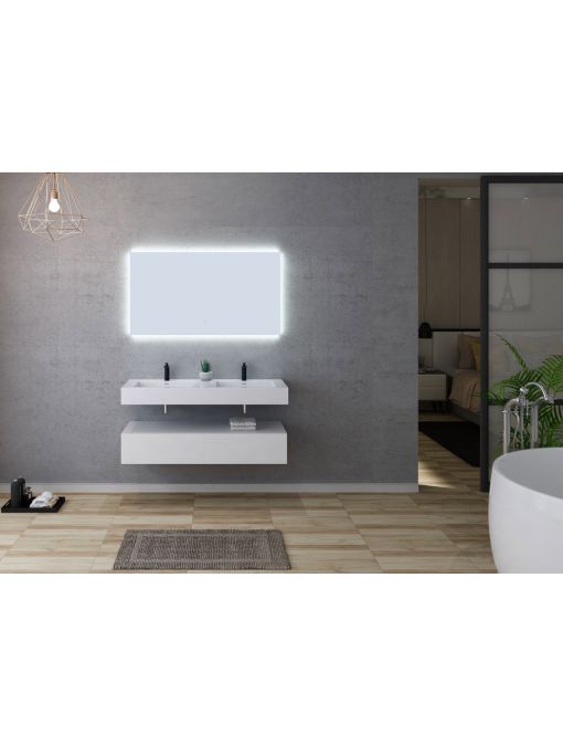Meuble de salle de bain 2 vasques AVELLINO-1200B
