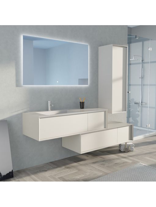 Meuble de salle de bain Avigliano 1200 blanc