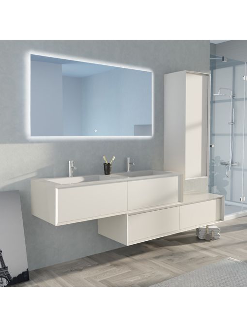 Meuble de salle de bain Avigliano 1400 blanc