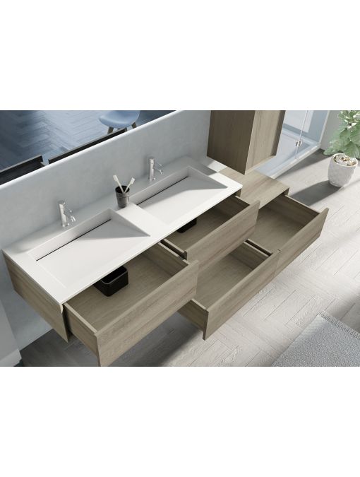 Rangements  Meuble de salle de bain Avigliano 1400 scandinave