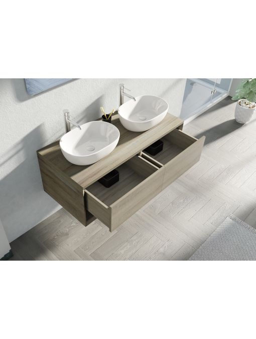 Rangements pour Meuble de salle de bain SANZA 1200 Scandinave