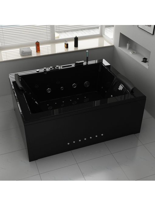Baignoire balnéo Elle&Lui Black 40 jets