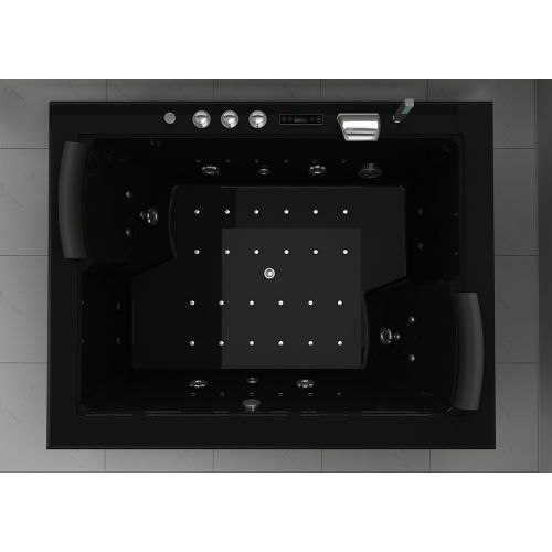 Baignoire balnéo Elle&Lui Black 40 jets