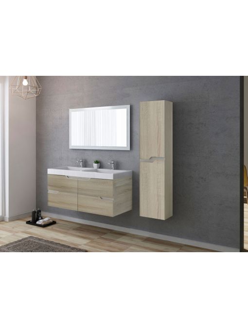 Meuble de salle de bain double vasque CALABRO 1200 Scandinave