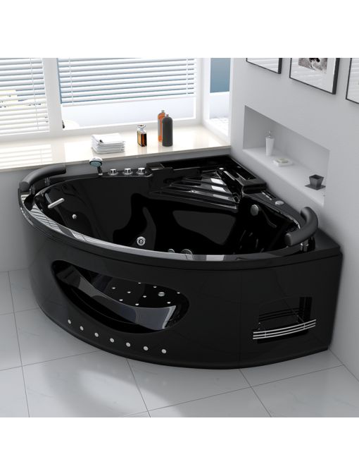 Baignoire balnéo Lisbonne Noire 34 jets