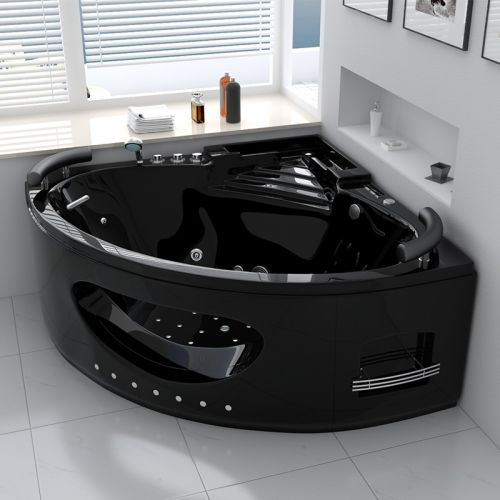 Baignoire balnéo Lisbonne Noire 34 jets