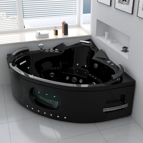 Baignoire balnéo Noire Corleone 48 jets