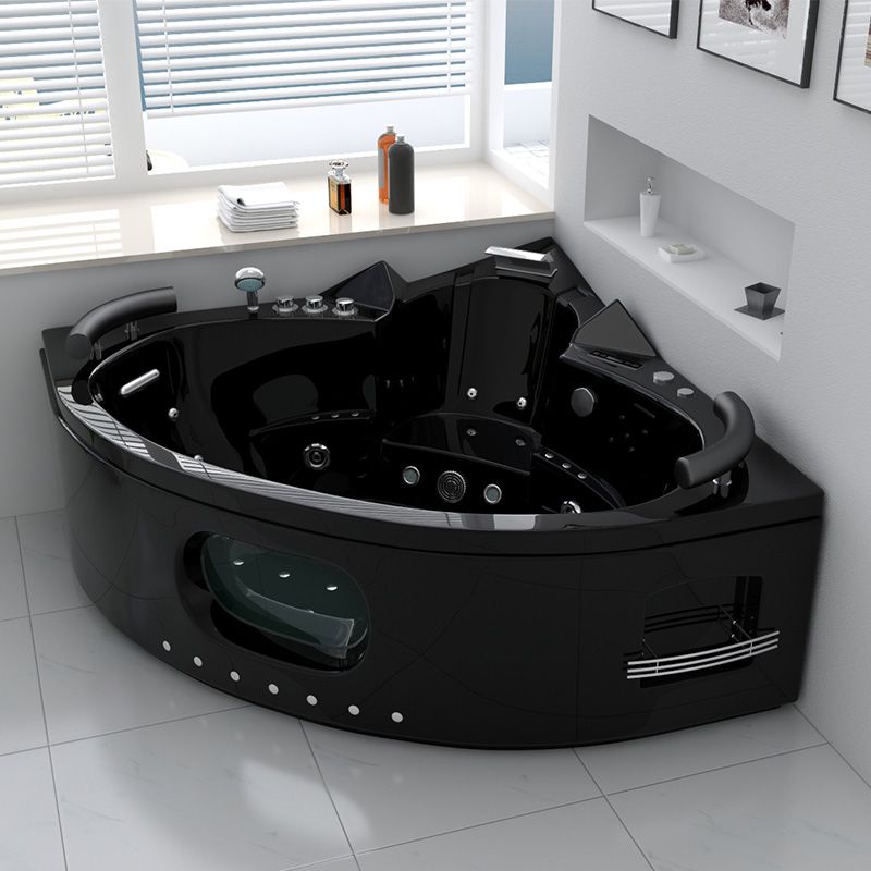 Baignoire balnéo Noire Corleone 48 jets
