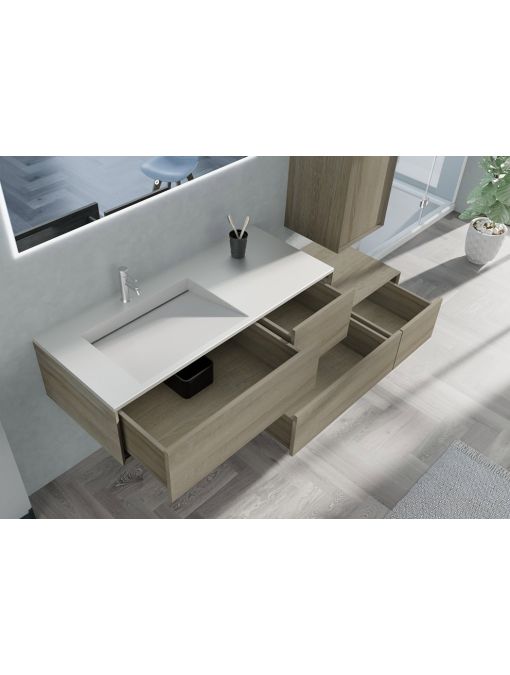 Rangements Meuble de salle de bain Avigliano 1200 scandinave