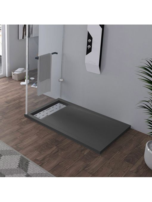 Receveur de douche en Gel coat ALICANTE Gris 120x80cm