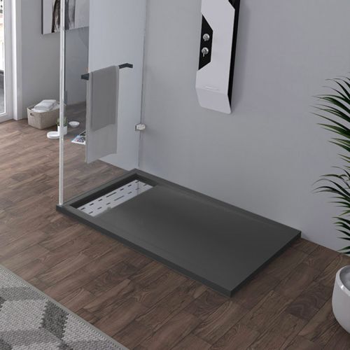 Receveur de douche en Gel coat ALICANTE Gris 120x80cm