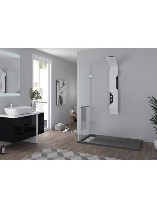 Receveur de douche en Gel coat ALICANTE Gris 140x80cm