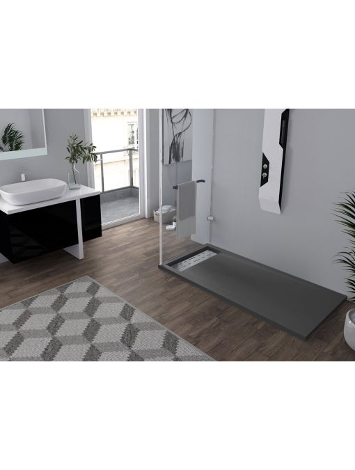 Receveur de douche en Gel coat ALICANTE Gris 160x80cm
