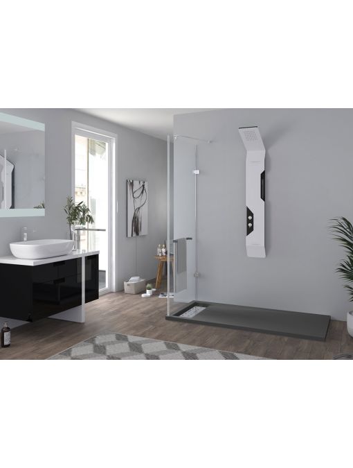 Receveur de douche en Gel coat ALICANTE Gris 160x80cm