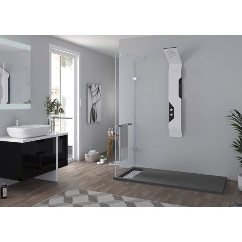 Receveur de douche en Gel coat ALICANTE Gris 160x80cm
