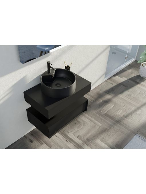 Bel Ensemble de salle de bain FABRIANO 800 Noir mat