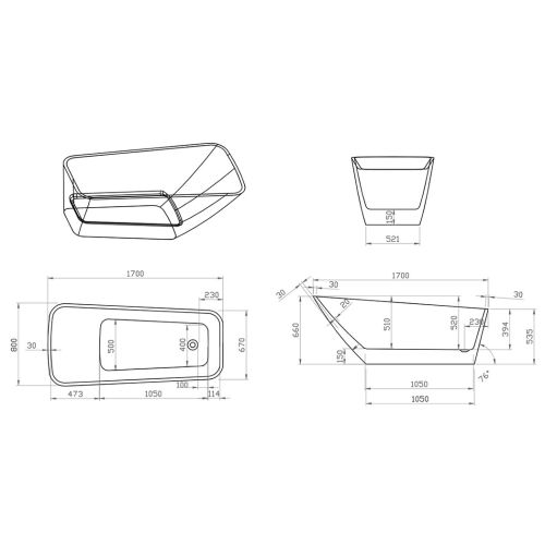 Baignoire îlot Vico originale