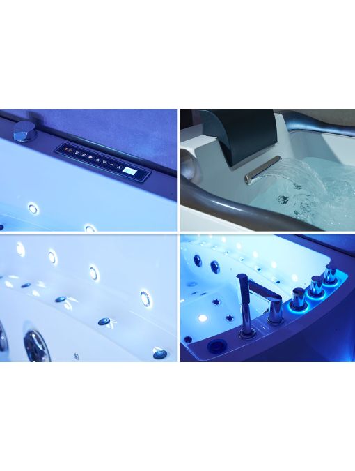 Détails baignoire balnéo Nautilus Résine Droit