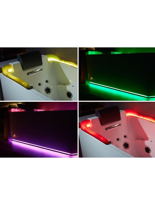 Baignoire Nautilus Résine Droit détails 47 jets chromothérapie