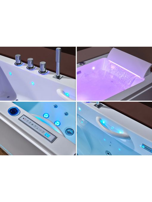 Détails Baignoire balnéo Santa-fe 53 jets