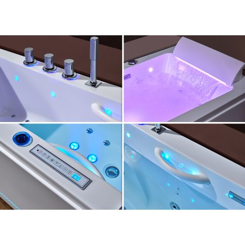 Baignoire balnéo rectangulaire Santa-fe 53 jets
