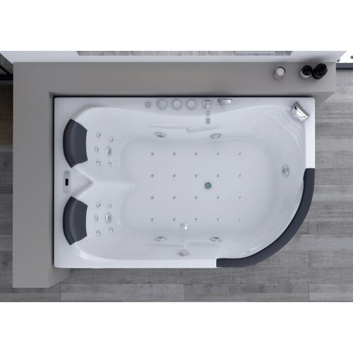 Baignoire balnéo asymétrique D-Maldives 36 jets