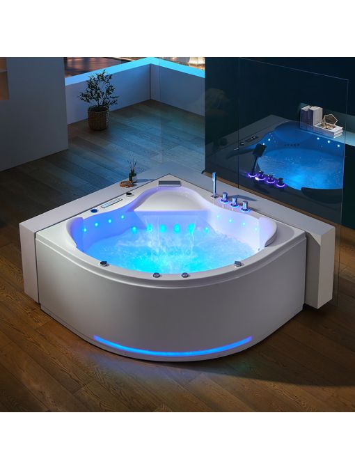 Baignoire balnéo d'angle Vesuve 81 jets 2 places