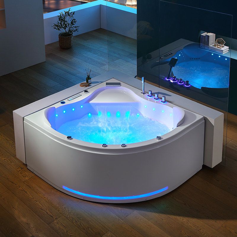 Baignoire balnéo d'angle Vesuve 81 jets 2 places