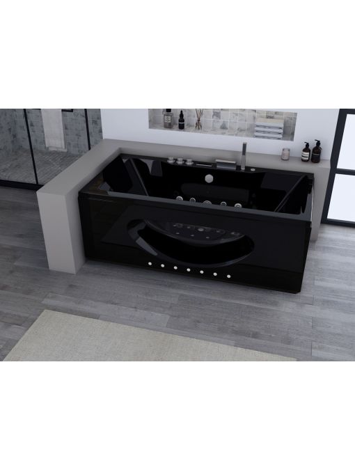 Baignoire balnéo Caïman Black 32 jets Whirlpool