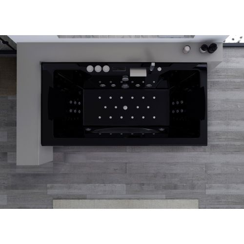 Baignoire balnéo confortable 32 jets Caiman Black