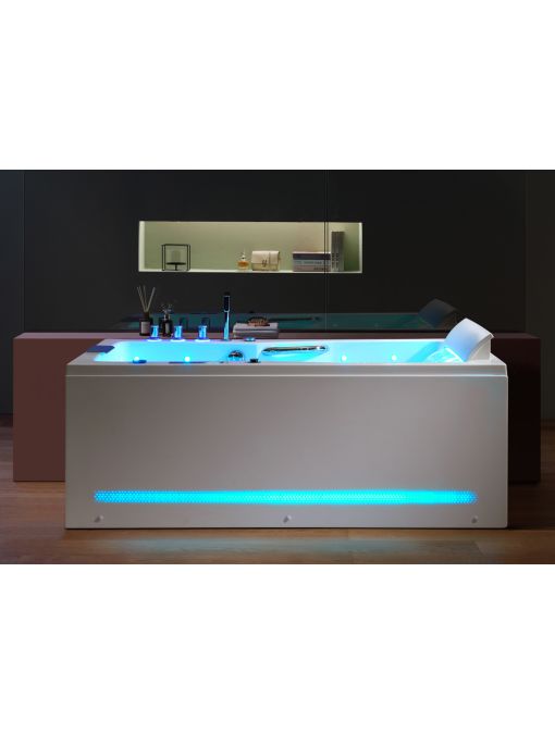 Baignoire balnéo lumineuse de profil 43 jets