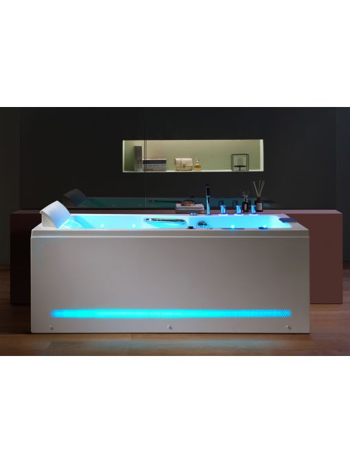 Baignoire balnéo rectangulaire Harmonie droite de profil 43 jets