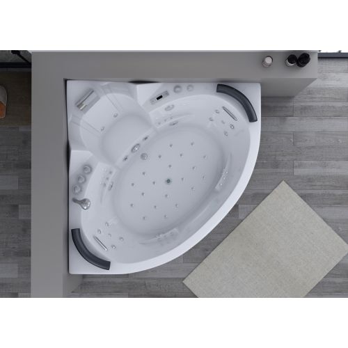 Baignoire d'angle balnéo Corleone 48 jets