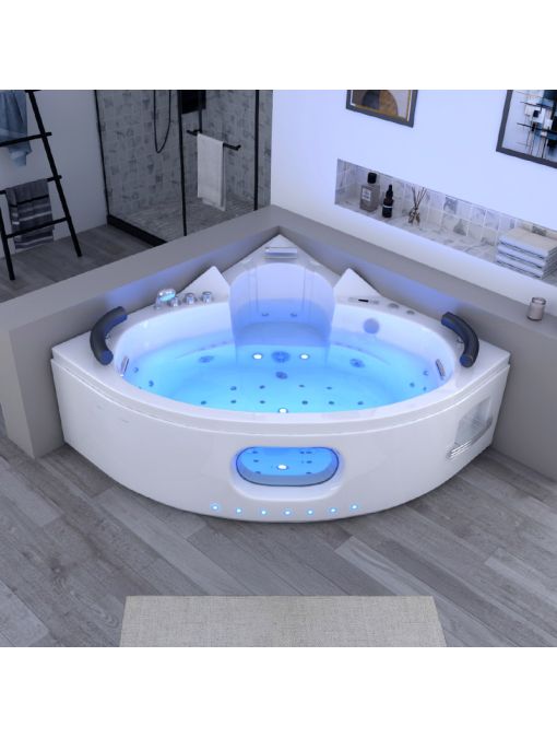 Baignoire d'angle balnéo Corleone 48 jets