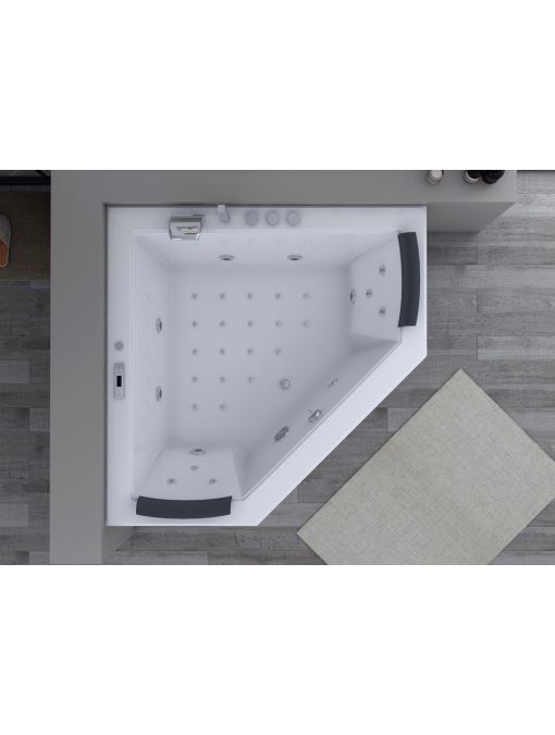 Baignoire balnéothérapie d'angle 2 personnes